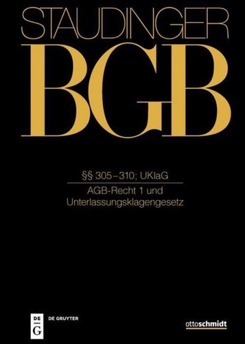 Staudinger bgb 305 310 - §§, 305-310